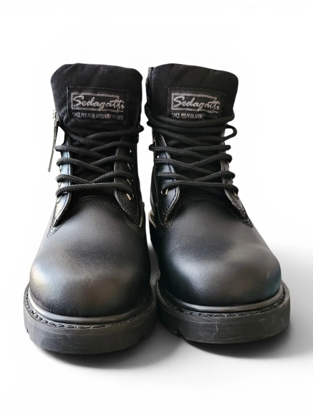 Men’s Black Lace-Up Work Boots